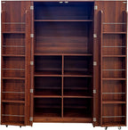 62.8''H Tall Kitchen Pantry Cabinet, Freestanding Buffet Cupboards Sideboard with Doors & Door Shelves, Farmhouse Storage Pantry for Kitchen Living Room Dinning Room, Walnut