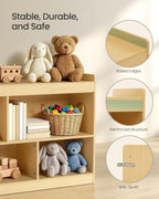 SONGMICS Custos Collection - Kids' Toy Storage Shelf, Montessori Shelf for Toys with 5 Open Compartments, Storage Unit for Children's Room Playroom, 11.8 x 44.2 x 25.6 Inches, Beech Beige UGKR052YZ01
