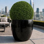 3rd Street Inn Large Cypress Topiary Ball - Artificial Plant Set - Indoor/Outdoor Wedding Party Decor - Faux Foliage Garden Sphere - Tree and Bush Substitute (15", 2 Pack)