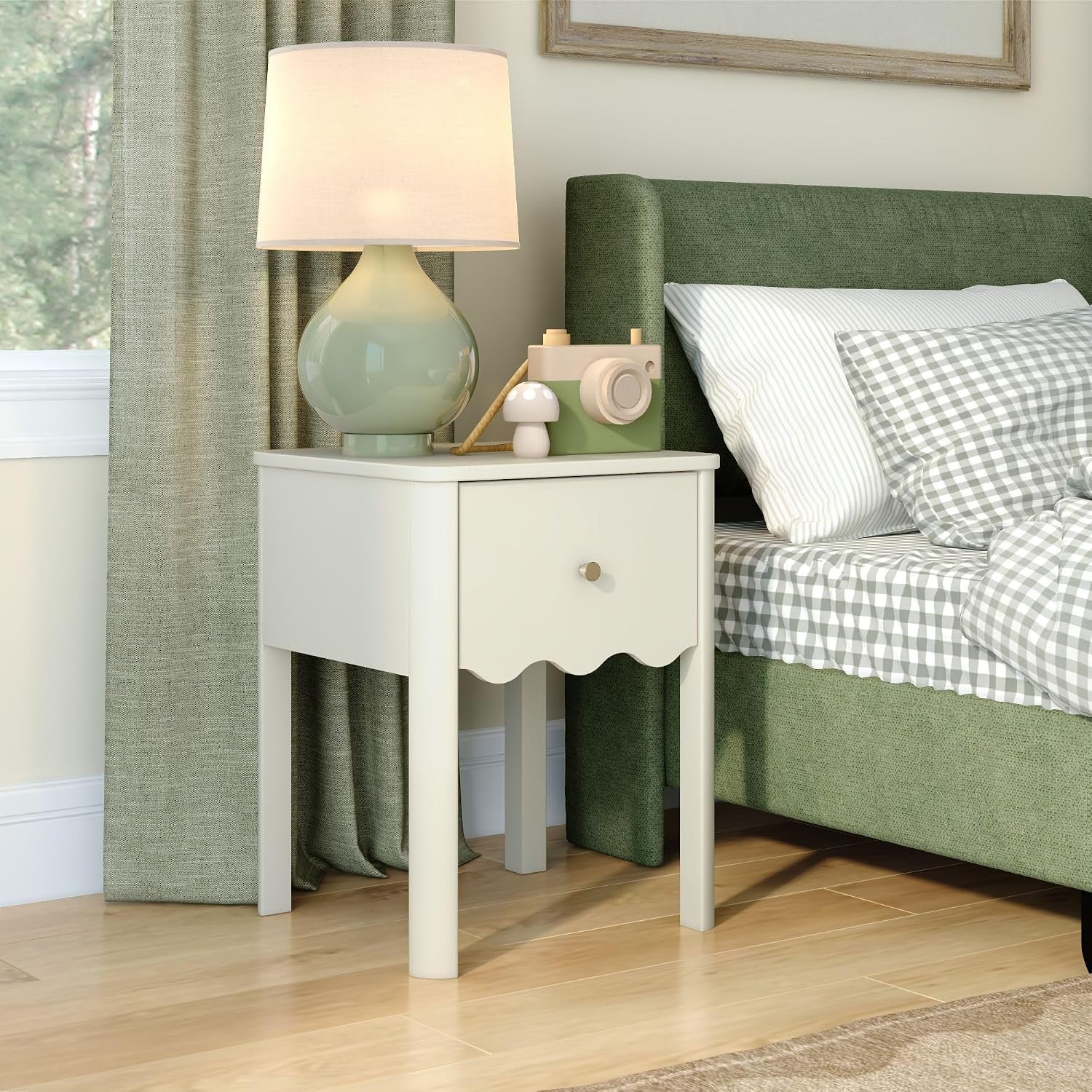 Max & Lily Sutton Nightstand, Linen White