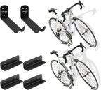 Venzo Bike Bicycle Cycling Pedal Wall Mount Indoor Storage Hanger Stand - Hook Rack Holder - with Tire Brackets - Great for Garage and Shed (2)