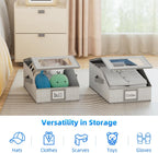 Simple Trending Hat Organizer for Baseball Caps, 2PCS Stackable Storage with Clear Window Lid,Hat Box for Closet, Holds up to 24 Caps Hat Organizer for Closet, Grey
