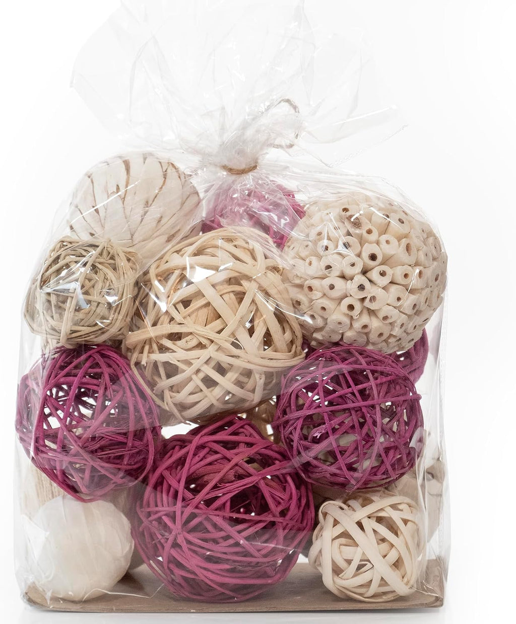 ANDALUCA Large Decorative Vase Filler Bag with Orbs, Balls (Pink)