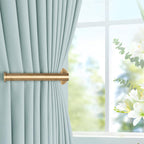 Groleca 2 Pack Adhesive Curtain Holdbacks Curtain Tie Backs Curtain Holdbacks No Drill Curtain Pull Backs Adhesive Curtain Hooks Curtain Holders for Drapes (2, Gold)