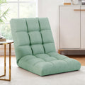 Floor Chair with Back Support Folding Chair with Adjustable Position, Padded Sleeper Bed, Floor Gaming Chair, Meditation Chair, Gaming Floor Chairs for Adults (Green)