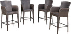 Christopher Knight Home Anaya 45" Wicker Barstools, 4-Pcs Set, Multibrown