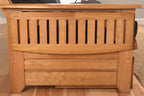 Kodiak Furniture Phoenix Full Size Futon in Butternut Finish with Storage Drawers, Linen Charcoal