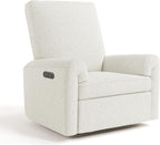 Storkcraft Sorrento Deluxe Power Recliner Swivel Glider – Premium Electronic Nursery Rocking Chair, Oeko-TEX 100 Certified, Includes Dual-USB Charging Port with USB-A & USB-C (Ivory Boucle)