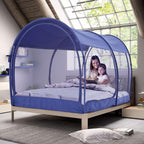 Alvantor® Mosquito Net Bed Canopy Tents Dream Privacy Space Twin Size Sleeping Tents Indoor Pop Up Portable Frame Breathable Cottage Blue (Mattress Not Included)