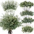 lovemoon 130 Pcs Artificial Mixed EucalyptusStems Bulk, 5 Kinds of Faux GreeneryEucalyptus Leaves Bulk for Vase Wedding DIY Bouquets Floral Arrangement Home Decor (130, Green)