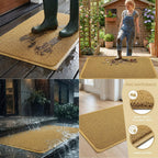Funny Doormat for Entrance Way Indoor/Outdoor Front Door/Patio Anti-Slip & Heavy Weather Resistant Rugs House Warming Novelty Gift Mat 36"x24" (Home is Where the Magic is)
