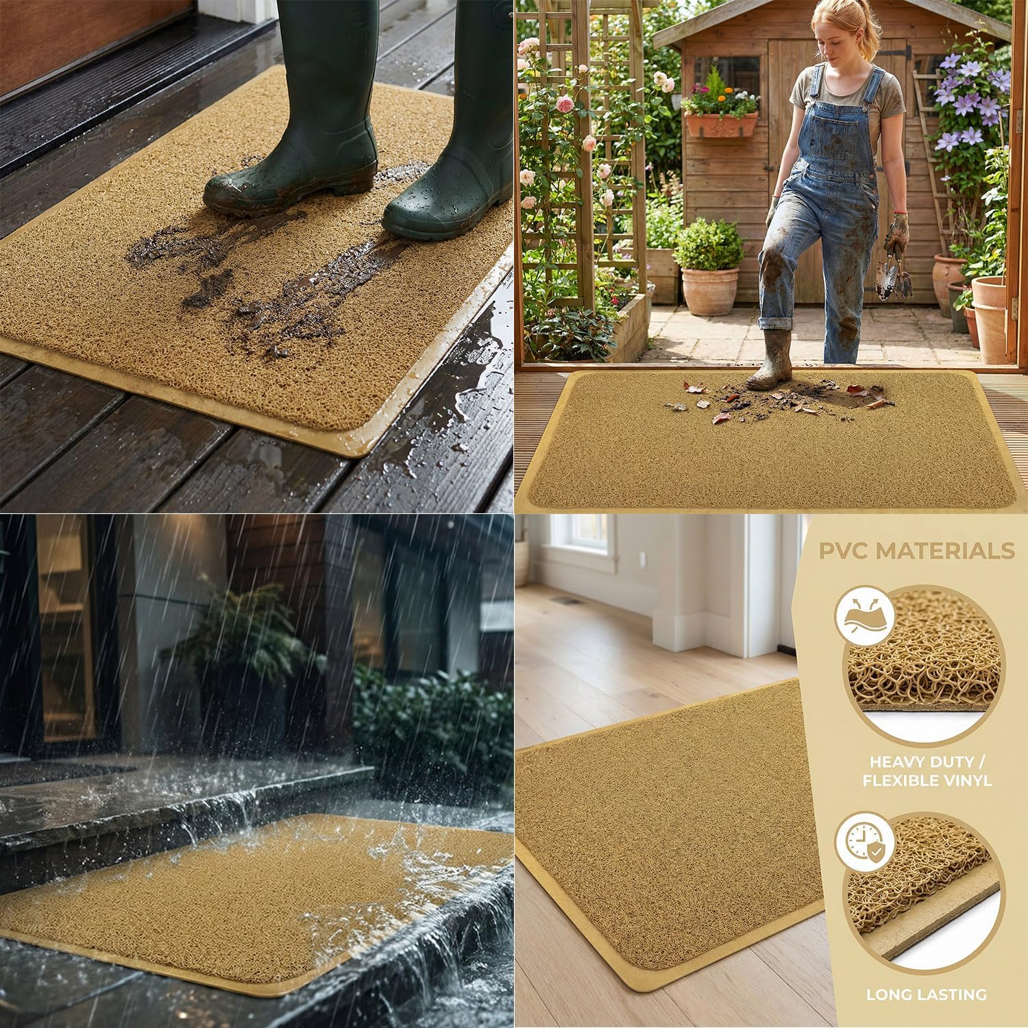 Funny Doormat for Entrance Way Indoor/Outdoor Front Door/Patio Anti-Slip & Heavy Weather Resistant Rugs House Warming Novelty Gift Mat 36"x24" (Home is Where the Magic is)