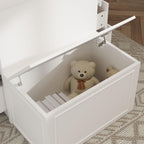 FUFU&GAGA Closet Island with 12 Drawers, Storage Bench with Cushion & Flip Door for Walk-in Closet, Shoe Bench Seating Island with Hidden Storage for Dressing Room, White, 61.9”W x 27.6”D x 32.6”H