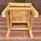 Kids Wooden Chair Decorative Comfortable Ladderback Sturdy Multifunctional Foot Stool Ottoman Fully Assembled Suitable Girls, M