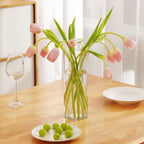 Tall Modern Clear Acrylic Cylinder Flower Vase 4x12 Inch Set of 2 | High Transparency, Unbreakable, Lightweight, Easy To Clean, for Arrangement, Home Decor, Wedding Centerpiece