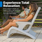 Step2 Vero Adirondack Chair, in Pool or Patio Lounge Seat for 9-inch Sun Shelves, Grey with Speck
