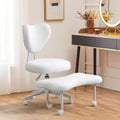 Upgraded Meditation Chair with Adjustable Height Swivel Cross Legged Chair with Wheels ADHD Kneeling Seat Criss Cross Desk Chairs with Adjustable Stool Flexible Design for Fidgety Sitters, Beige Plus