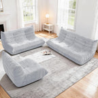 Bean Bag Loveseat Chair Big Sofa Beanbag Chair for Adults Fireside Chair Bean Bag Lounger with Memory Foam Filled for Home,Apartment or Gaming Venue（LGY Plush）