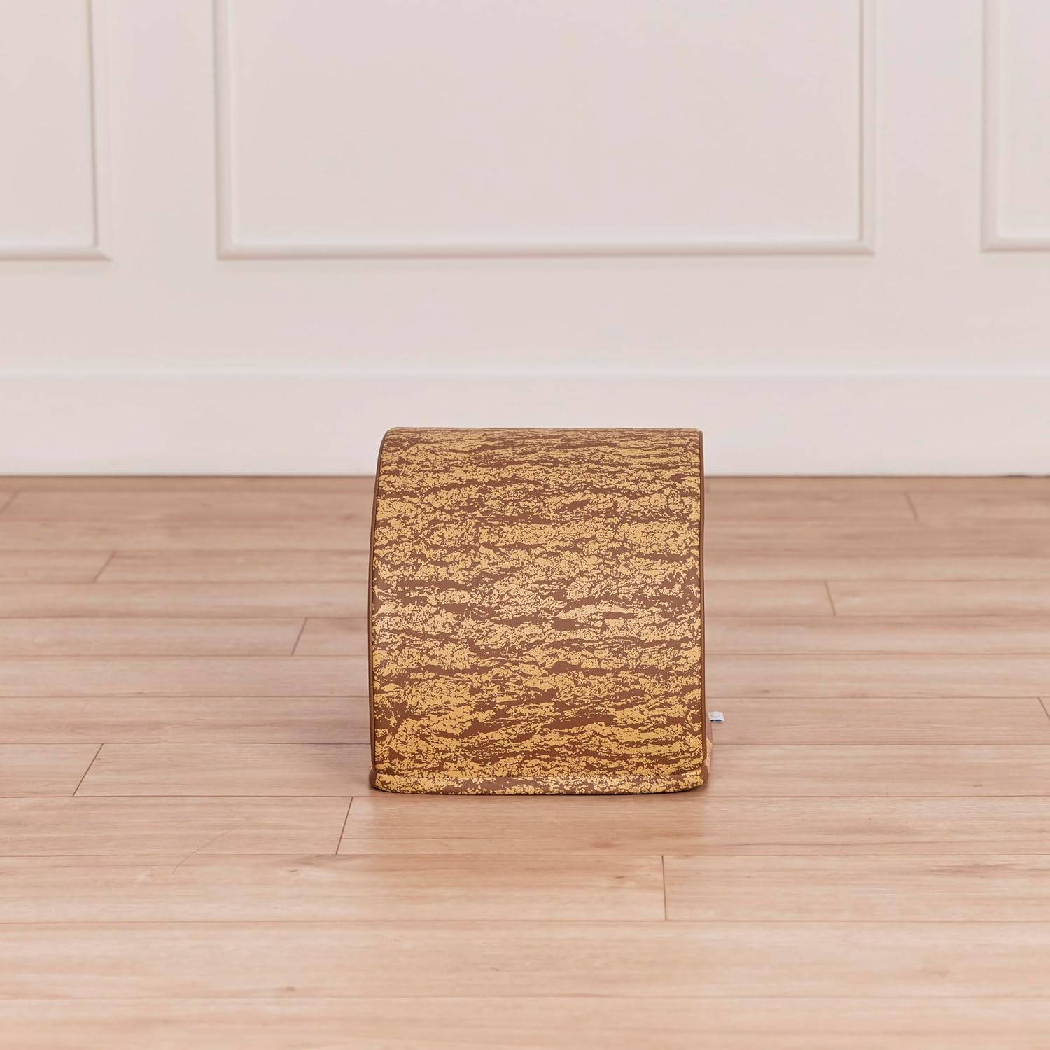 ECR4Kids SoftZone Tree Log Quarter Seat, 12in, Kids Bench, Chocolate