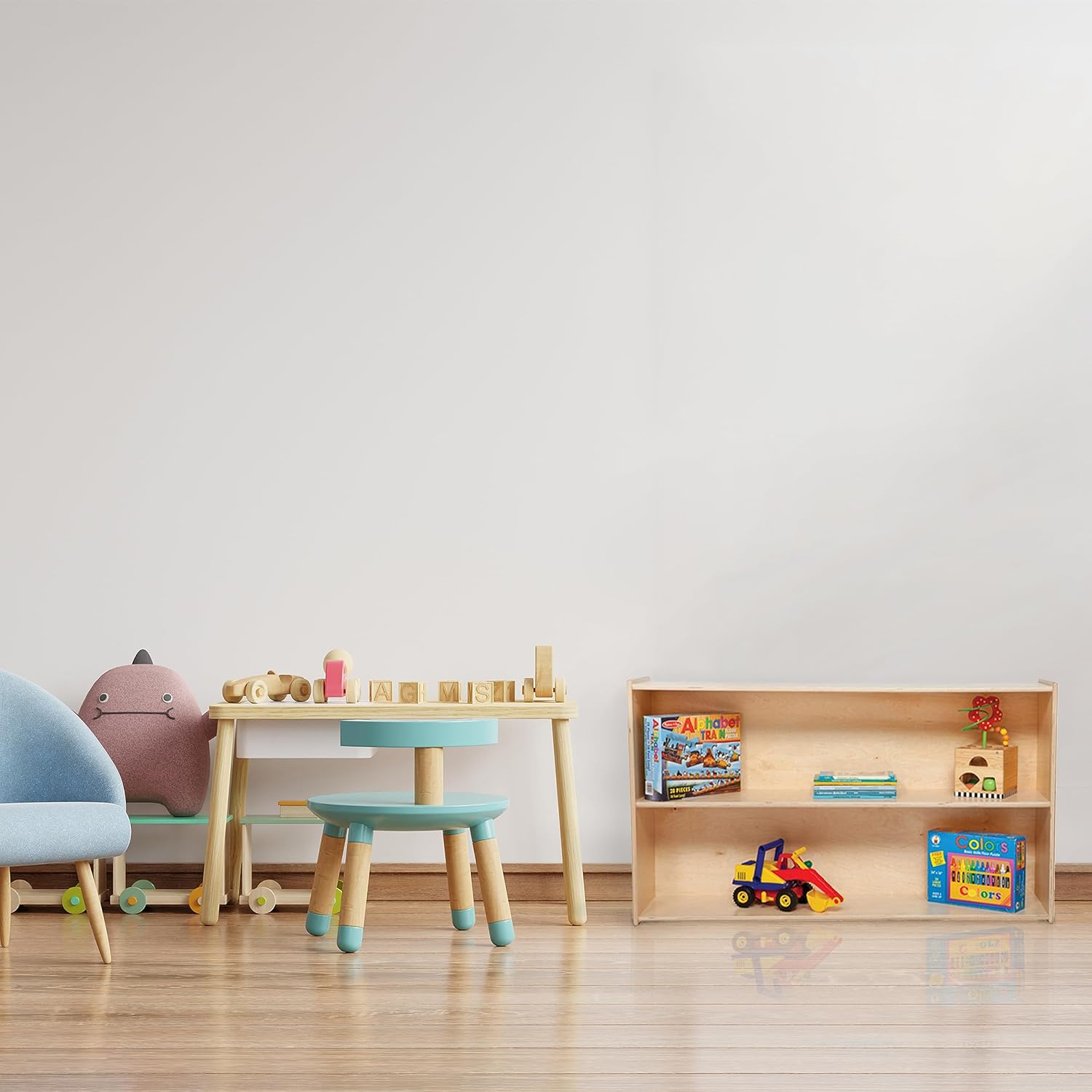 Contender 2 Shelf Horizontal Bookcase (48" Width) |Montessori Shelf - Toy Storage Organizer, Arts, Crafts & Supplies Storage Unit | for Home, Office, Classroom, Daycare