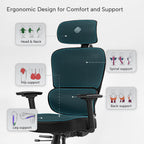EUREKA ERGONOMIC Axion Gaming Chair, Gamer Chair with Adjustable Lumbar Support, Ergonomic Mesh Gaming Chair with Breathable Backrest, Comfortable High Back Game Chair for Adults, Black & Grey
