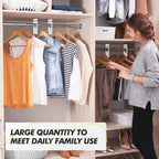 Blulu 25 Pack Closet Rack Dividers Rectangular with Marker Pen White Clothing Hanger Dividers Writable and Reusable for Sorting Clothing Size, Color
