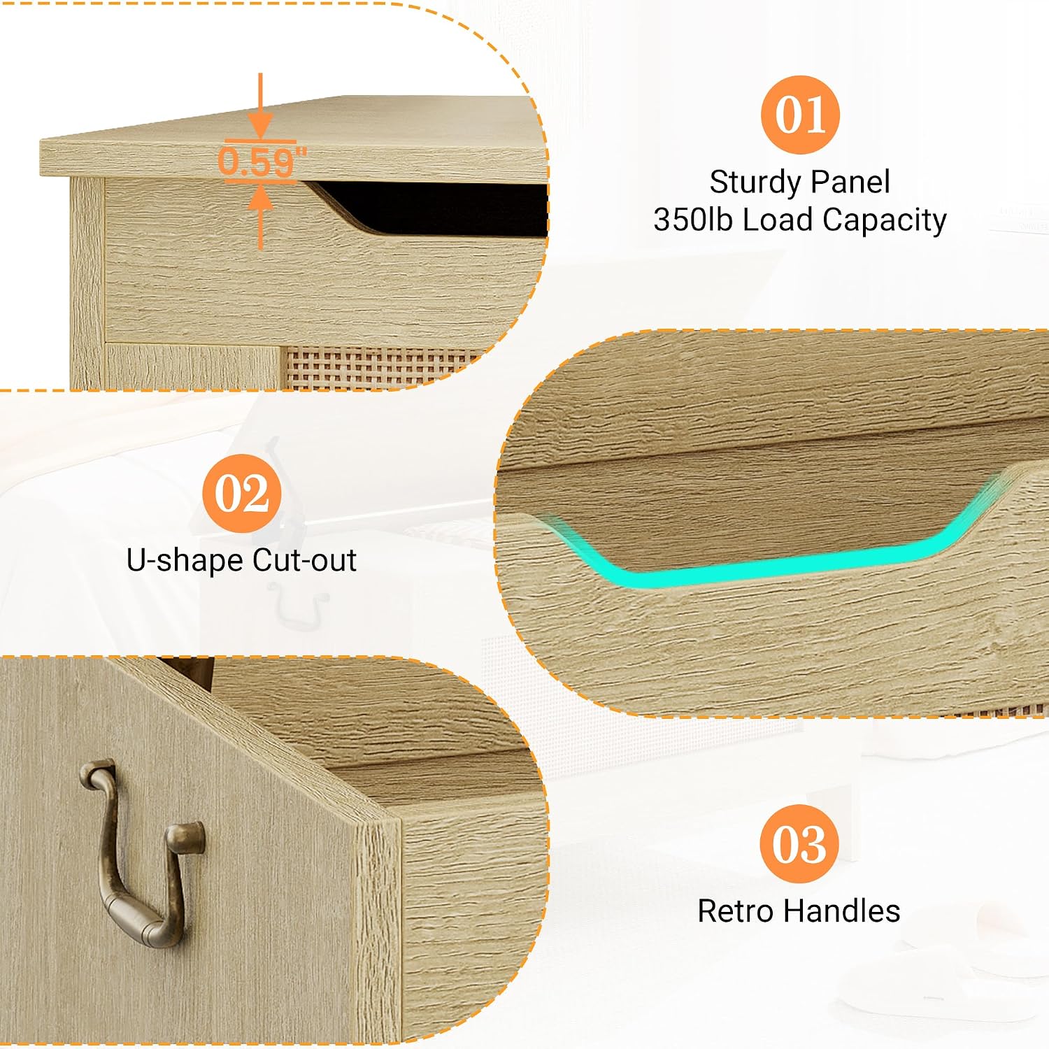 IDEALHOSUE 30” Storage Chest, Wooden Storage Bench with Safety Hinge, Retro Blanket Storage Trunk for Entryway, Living Room, Supports 350 lb, Light Oak