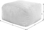 icon Amara Small Cord Bean Bag Footstool with Filling Included, Brown