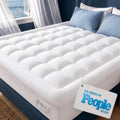 Niagara Sleep Solution Cloud-Like Full Size Mattress Topper - 100% Cotton Top Mattress Pad for Back Pain Relief - Breathable & Naturally Cooling for Hot Sleepers, White