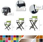 Casual Home 230-02/021-41 Black Frame-Purple Canvas Director Chair 30" - Bar Height BlackFrame