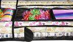 Freegrace Double-Sided Hanging Gift Wrap Organizer - Large 16 x 41 Inch Wrapping Paper Storage Bag - Tearproof 600D Oxford Closet Gift Bag & Ribbon Organization Storage Caddy, Beige (Black)