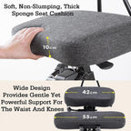 Ergonomic Kneeling Chair for Posture Support & Back Pain Relief, Adjustable Height Office Stool with Heavy-Duty Base