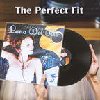 Claev Outer Record Sleeves for Album Covers - 50 Clear Plastic Outer Sleeves to Protect 12" LP Vinyl Record Albums - 12.75 x 12.75 inch & 3 mil Thick - Archival Quality for Collection Protection