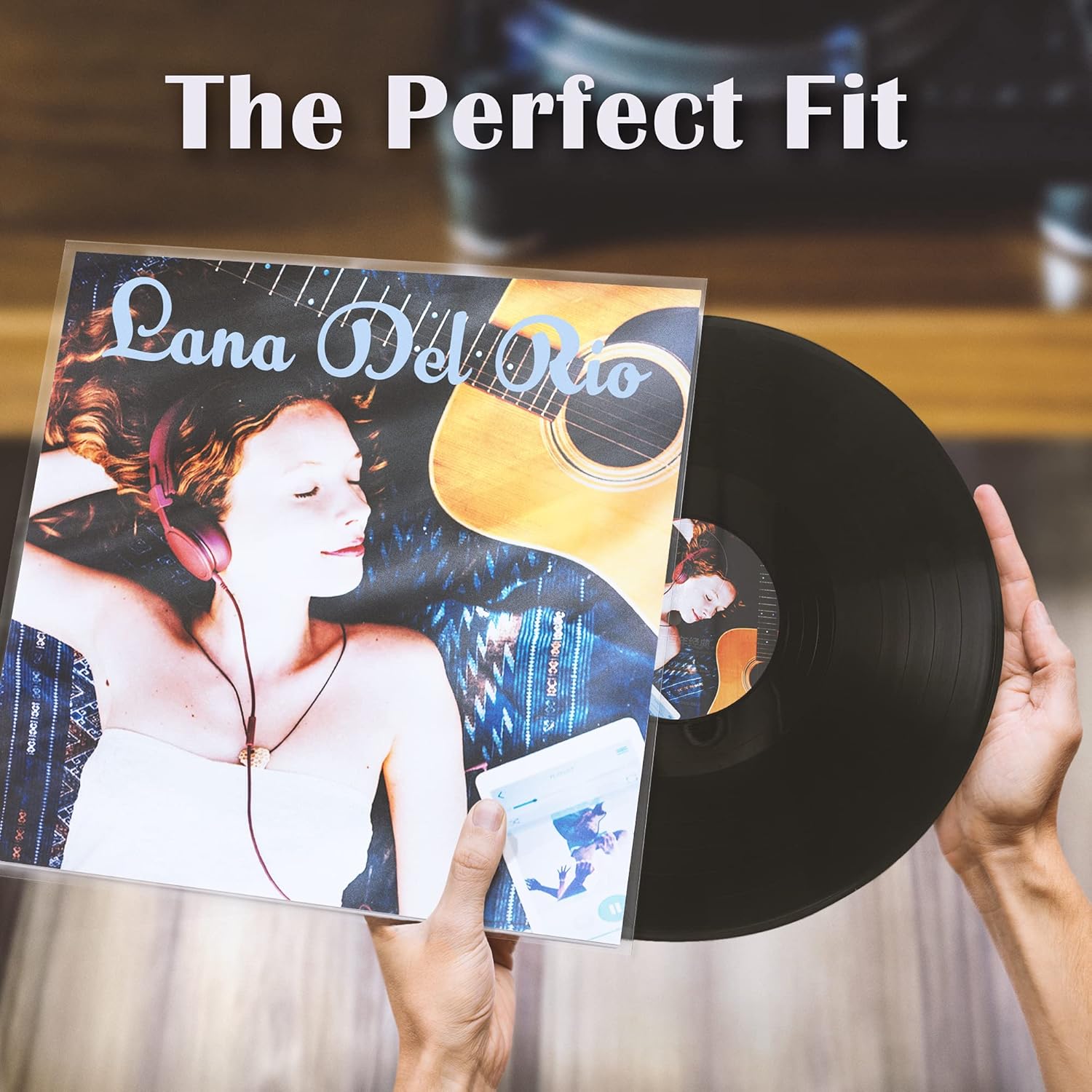 Claev Outer Record Sleeves for Album Covers - 50 Clear Plastic Outer Sleeves to Protect 12" LP Vinyl Record Albums - 12.75 x 12.75 inch & 3 mil Thick - Archival Quality for Collection Protection