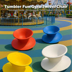 360° Rotating Gyro Spun Chair – Ergonomic Spinning Swivel Chair for Kids, Durable, Modern Indoor/Outdoor Fun Seat (White)