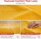 2.5FT Bean Bag Chair for Teens & Youth, Beanbag Chair with High-Density Foam Filling, Soft Chenille Boneless Reading Chair, Cozy Bean Bag for Bedroom, Reading & Dorm(Yellow, 31.5" W x 31.5" D x 20" H)