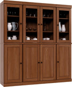 Palace Imports 100% Solid Wood Kitchen Pantry with 2-Drawer Kit, Mocha, 65" w x 71.5" h x 15.5" d, Renewable Eco-Friendly Wood, Made in Brazil