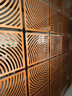 Teak Hanging Room Divider Panels, Set of 12
