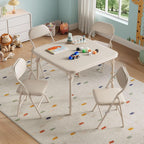 IDEALHOUSE 5 Piece Boys Girls Folding Table and Chairs Set, Activity Table and Chairs Set for Dining Room,Daycare,Classrooms