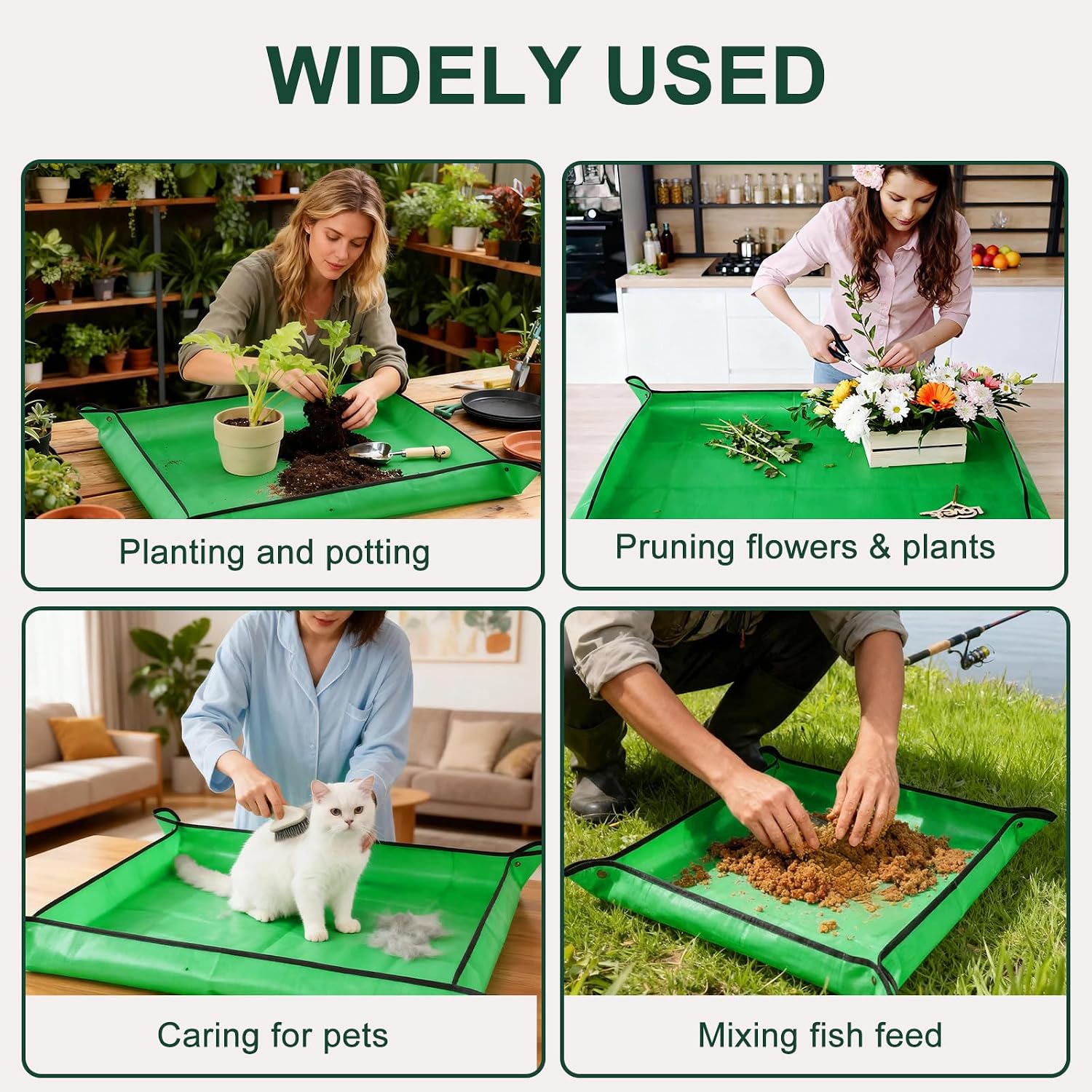 26.8"x26.8" Super Thick Repotting Mat for Indoor Plants - Tear-Resistant, Foldable, Double-Sided Waterproof Potting Mat for Mess-Free Indoor Gardening