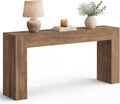 VASAGLE Entryway Table, Long Console Table, Thick Tabletop, Farmhouse Style, for Hallway, Behind the Couch, Living Room, Foyer, Easy Assembly, 11.8 x 63 x 31.5 Inches, Honey Brown ULNT147KB01S