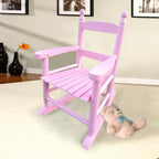Kids Rocking Chair, Toddler Rocking Chair Patio Rocking Chair with High Backrest, Ideal for Garden Yard Balcony Indoor Outdoor Living Rooms