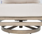 PEAK HOME FURNISHINGS Outdoor Aluminum Patio Swivel Lounge Chairs, Set of 2