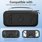 LVVIL Hard Shell Carrying Case for ASUS ROG Xbox Ally/X (2025), Protective Travel Bag Fit ROG Game Console and Adapter with Screen Protector & Thumbstick Cap, for Electronics Cases