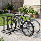 5-Bike Rack Stand, Single Sided Freestanding Metal Bicycle Storage Holder, Heavy-Duty Grid Bike Parking Organizer, Rustproof Steel Bike Stand for Garage Outdoor Home School