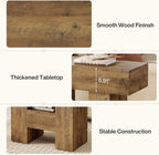 Tribesigns Farmhous End Table, 2-Tier Narrow Side Table with Storage Shelf for Living Room, Rustic Wooden Sofa Side Tables and Nightstand for Bedroom, Living Room, Apartment, Brown