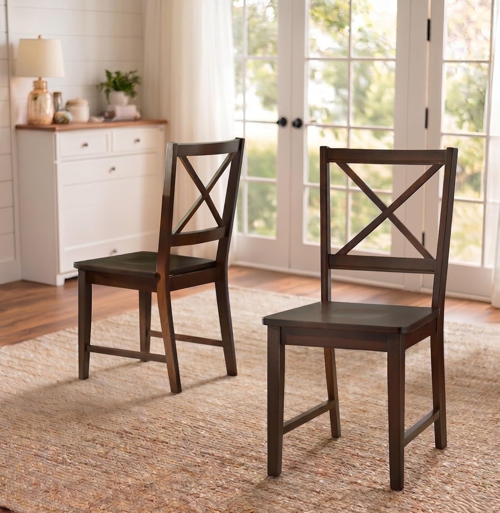 Virginia Crossback Dining Chair, Set of 2, Espresso