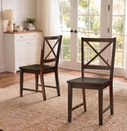 Virginia Crossback Dining Chair, Set of 2, Espresso