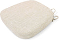 SINOSSO Thickened 2.5" Dining Chair Cushion, Soft Blended High Density Support Foam Kitchen Seat Cushion with Ties, U-Shaped Non-Slip Indoor Chair Pad, 16.5" x 16", 1 PCS, Beige