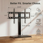 PERLESMITH Universal Swivel TV Stand Legs for 37-75 inch TVs, Height Adjustable Tabletop Mount Holds up to 99lbs, Television Table TV Stands for Livingroom & Bedroom, Universal VESA 600x400mm, PSTVS13